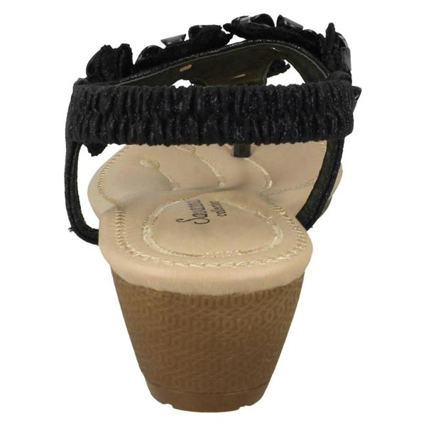 Savannah Ladies Savannah Mid Wedge Toepost Sandals