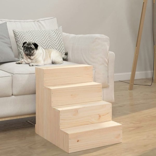 Berkfield Pet Stair 40x49x47 cm Solid Wood Pine