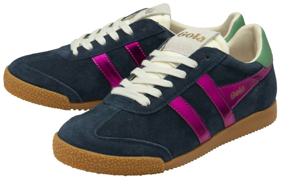Gola Elan Glitz Suede Women's Navy/Fuchsia/Emerald Trainers