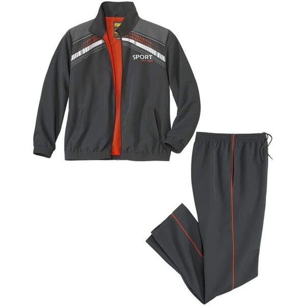 Atlas For Men Mens Sporty Microfibre Elasticated Waist Tracksuit - Grey