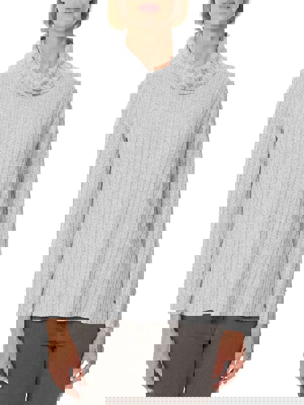 PennyPlain Cuff Detail Cowl Neck Top - Malt