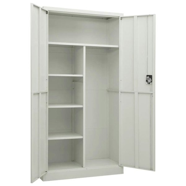 Berkfield Locker Cabinet Light Grey 90x40x180 cm Steel