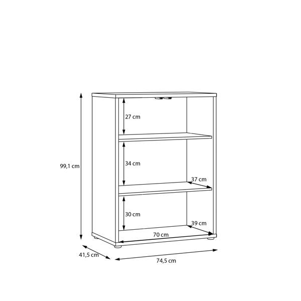 Furniture To Go Alice Springs Tall 2 Door Cupboard with Push-to-Open Doors in Light Grey
