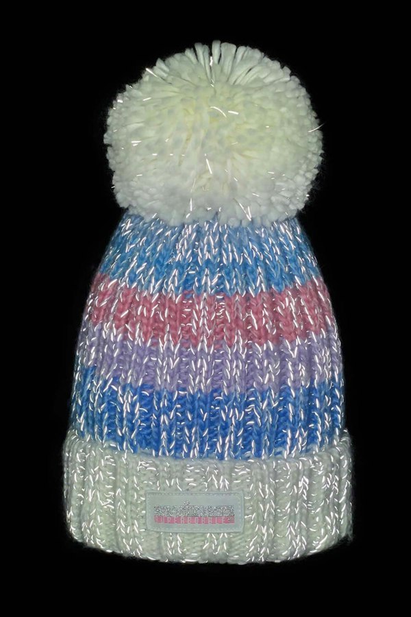 SuperBobble Reflective Beanie Bobble Hat - Winter Pastels