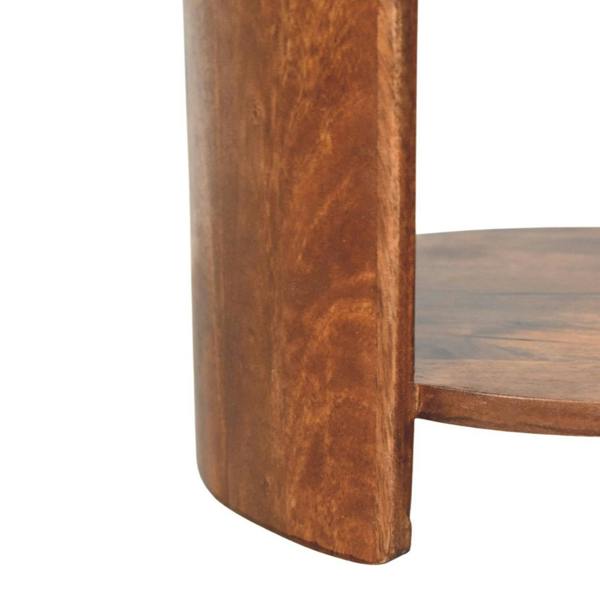 Artisan Furniture Solid Wood Savoy Leather Stool