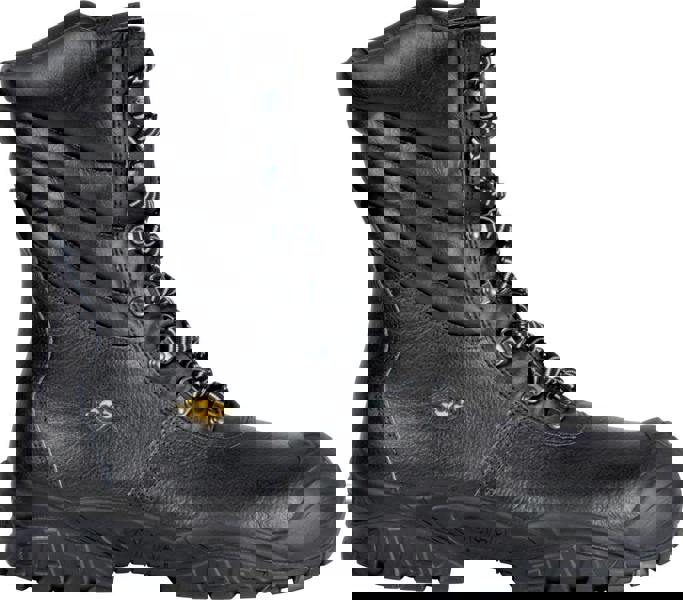 Cofra New Ural Mens S3 Steel Toe/Midsole Tall Safety Work Boots, black leather safety boots with steel toe, midsole protection, lace-up design, rugged sole for slip resistance.