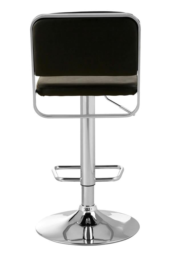 Interiors by Premier Stockholm Black Seat And Chrome Base Bar Stool