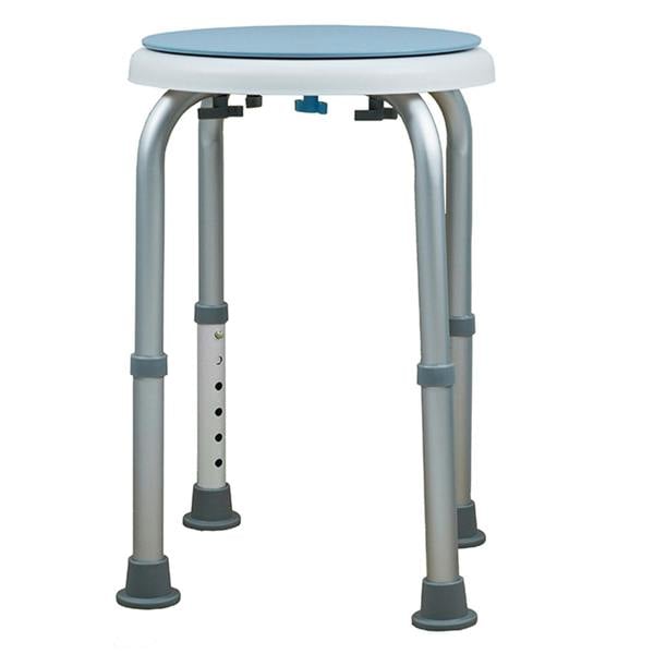 Gr8 Home Rotating Round Bathroom Shower Stool Swivel Chair Adjustable Non Slip Bath Seat