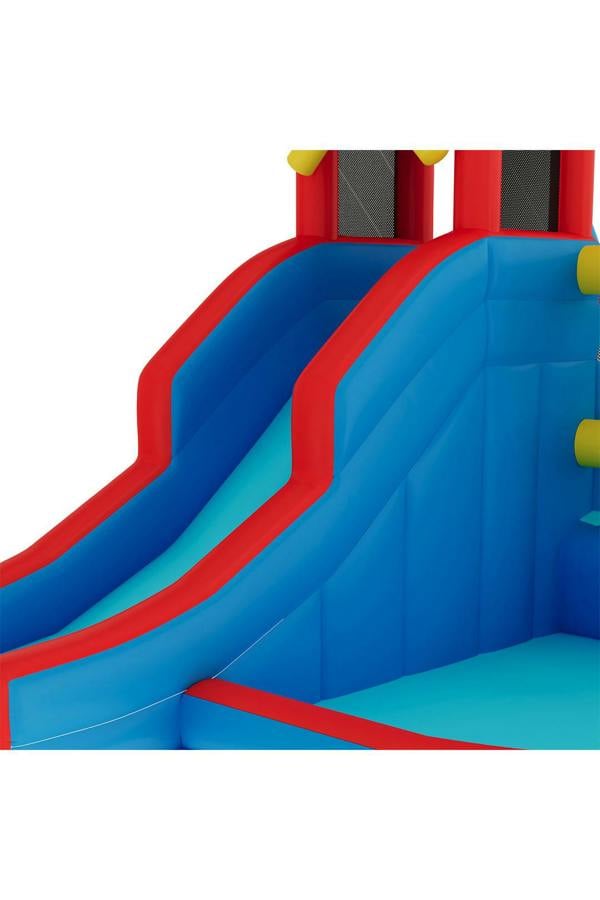 Living and Home Colorful Bouncy Castle with Dual Slides & Windmill Accent