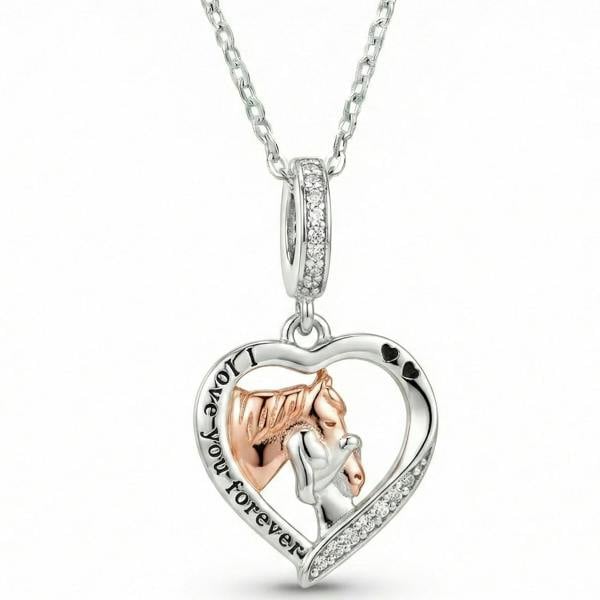 Parus Home Horse Rider Necklace Sterling Silver Equestrian Gift