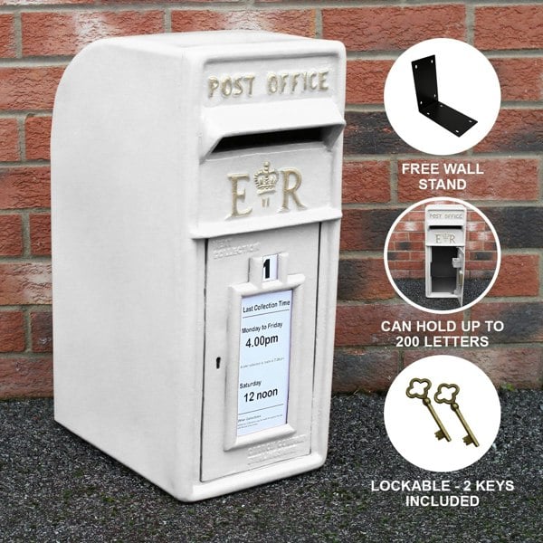 Monstershop White Royal Mail Post Box