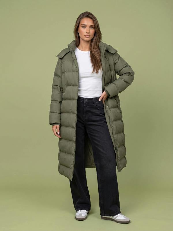 Urban Bliss Seamless Puffer Jacket Khaki