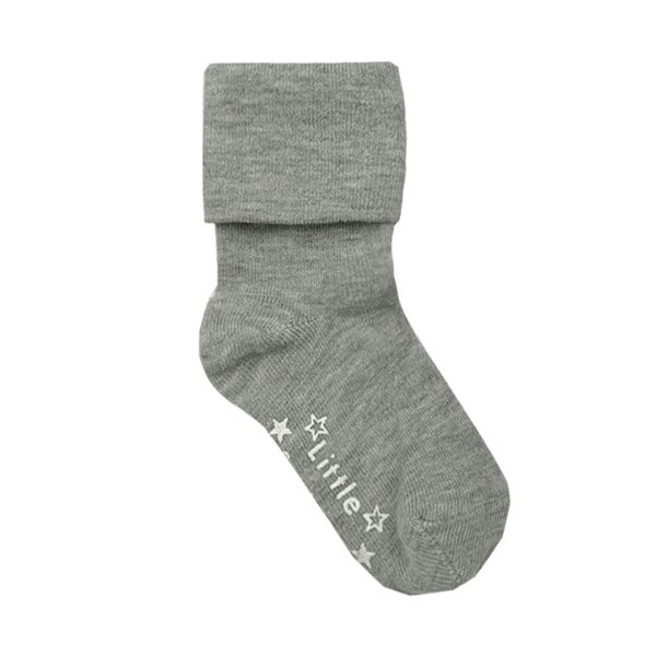 Little Sock Co. Non-Slip Stay on Baby, Toddler & Child Socks - 5 Pack in Grey 0-6 years - School Socks