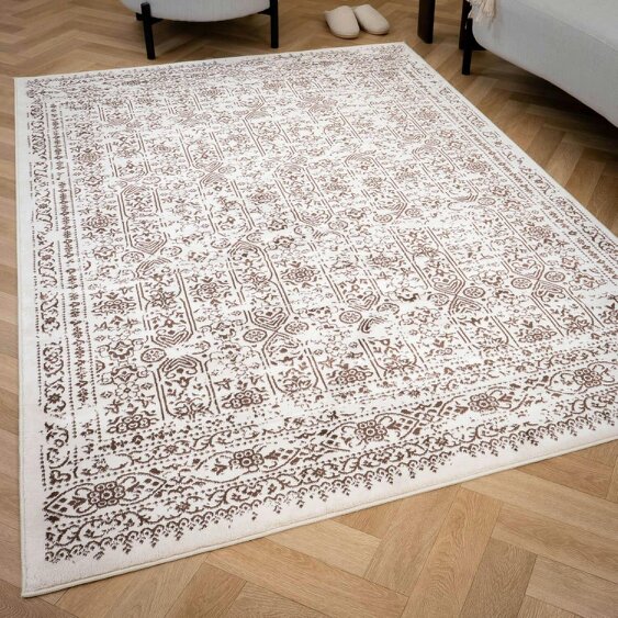 The Rugs Montana Cream Brown Rug | 3716