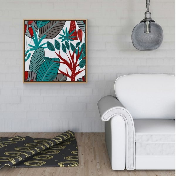 Warren Reed Jungle Exotic Summer Tropical Leaves Framed Canvas