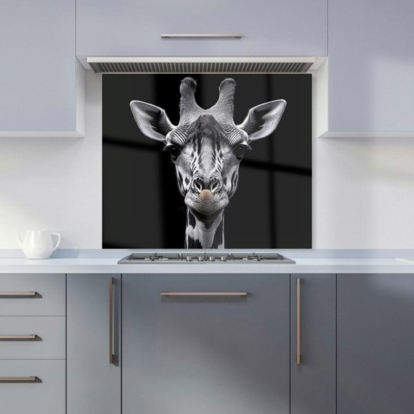 Warren Reed Black & White Giraffe Kitchen Splashback - 00012