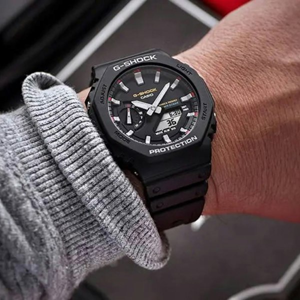 Casio G-Shock Mens Black Duo Display Watch GA-2100RL-1AER