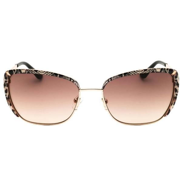 Guess Gu00218 28F Shiny Rose Gold / Gradient Brown Sunglasses Female 57X18X140 One Size