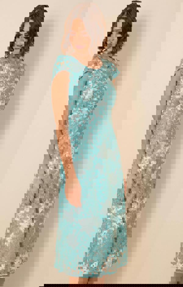 Alie Street London Charlotte Lace Dress - Antique Aqua