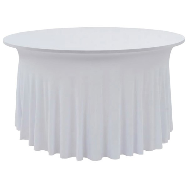 Berkfield 2 pcs Stretch Table Covers with Skirt 180x74 cm White