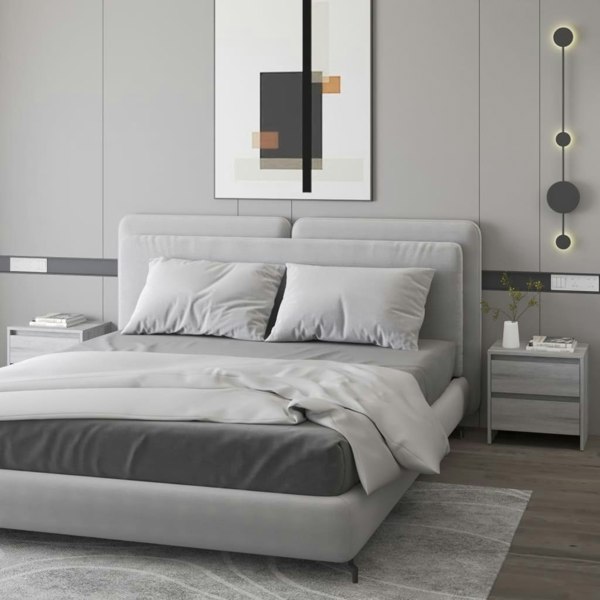 Berkfield Bedside Cabinets 2 pcs Grey Sonoma 45x34.5x44.5 cm Engineered Wood