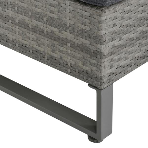 Wyld Haus Samilo 4 Seater Grey Rattan Garden Sofa Set With Storage Coffee Table