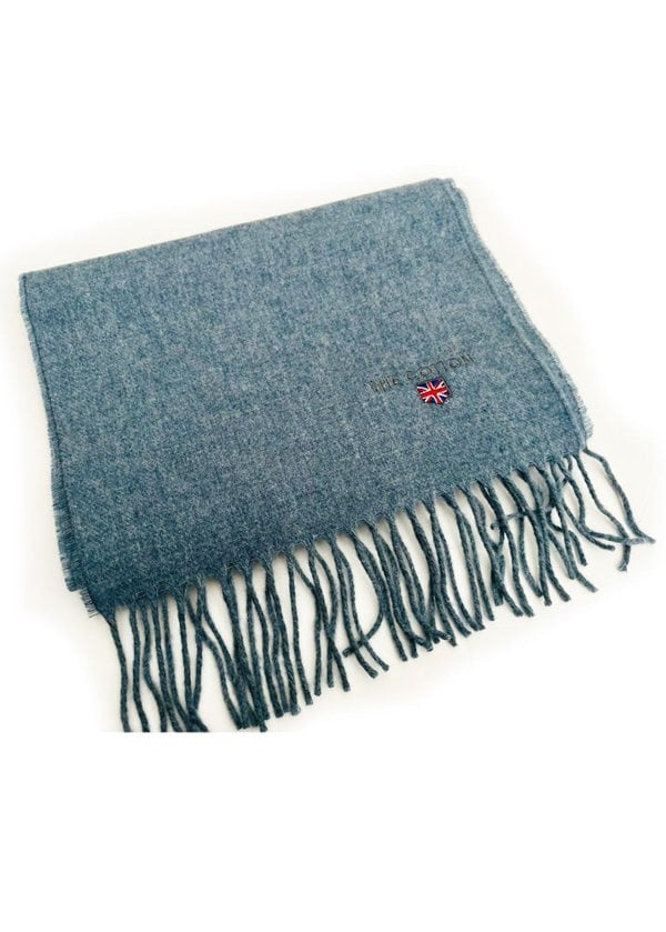 made in UK scarves for men - denim blue colour - The Cotton