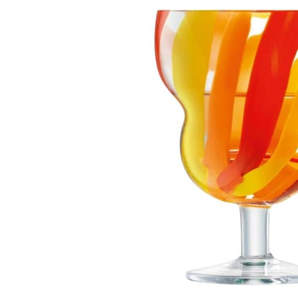 LSA Folk Wine Glass 230ml Set of 2 Multicolour