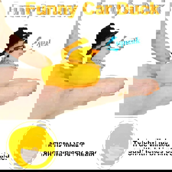 anycoplus Anypack Car Ornaments Black Duck with Bee Propeller Helmet Gold Chain