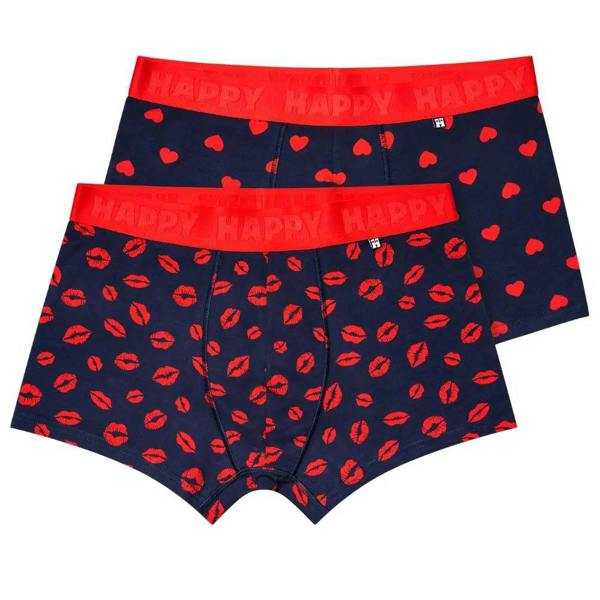 Happy SocksTrunks 2 - pack2 - Pack Love Gift Set, NavyBoxers & Briefs