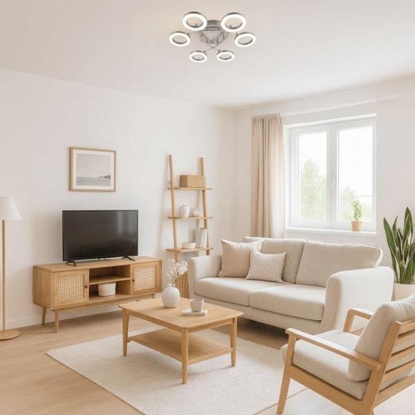 COSYLYTE Juni 6 Ring Integrated LED Ceiling Flush Light