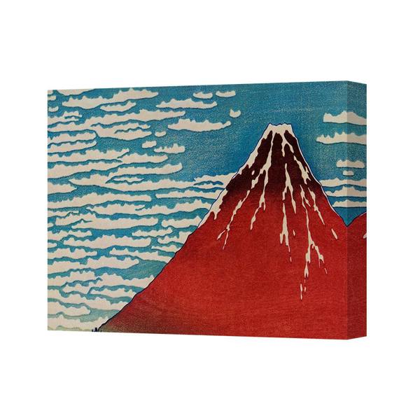 Benjamin Tate Design Bold Red Mountain Landscape On Canvas Wall Art Print