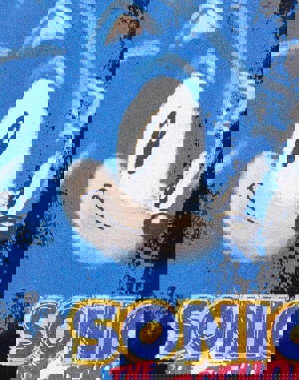 Sonic the Hedgehog Boys Black Watercolour Short Sleeved T-Shirt