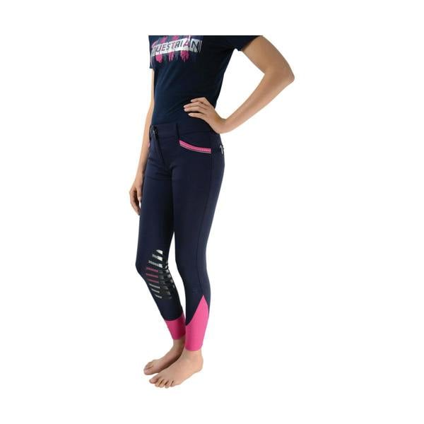 HyFASHION Womens/Ladies Mizs Eugenie Breeches - Navy/Pink - 