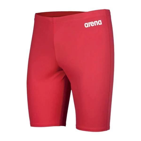 Arena Mens Solid Jammer Shorts - Red/White - 