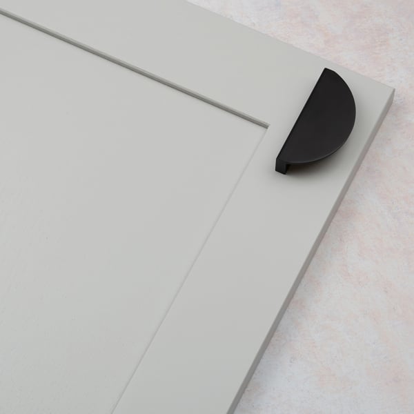 Handle & Home 64mm Matt Black Half Moon Handle