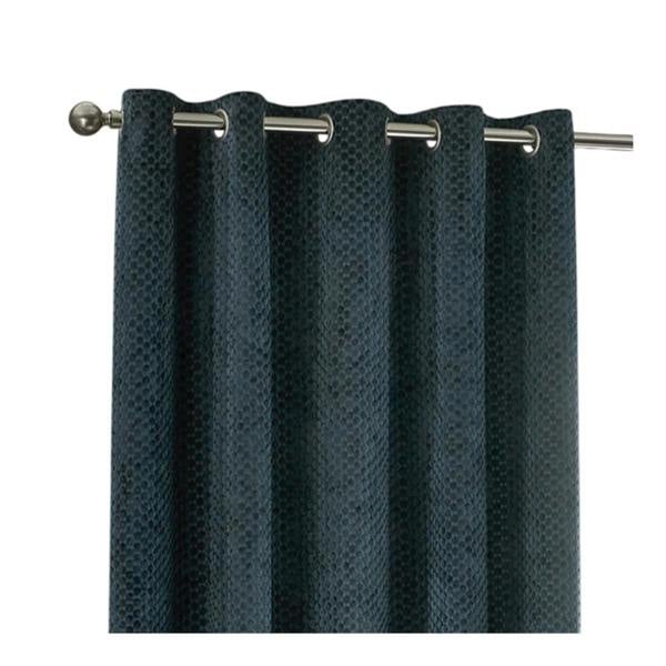 Furn Neptune Velvet Eyelet Curtains - Navy - 