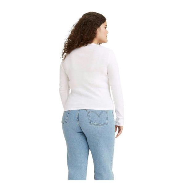 Levis Womens/Ladies Cotton Long-Sleeved T-Shirt - White - 