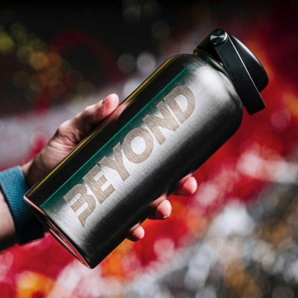 Beyond Shakers 1 Litre Water Bottle - Brushed Steel