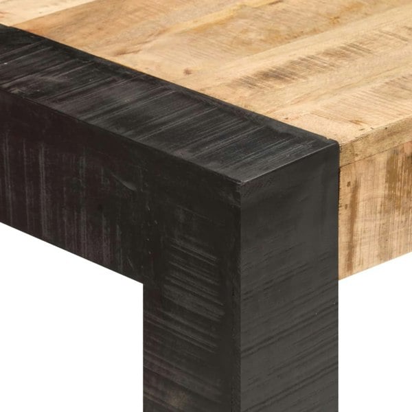 Berkfield Dining Table 140x70x76 cm Solid Rough Mango Wood