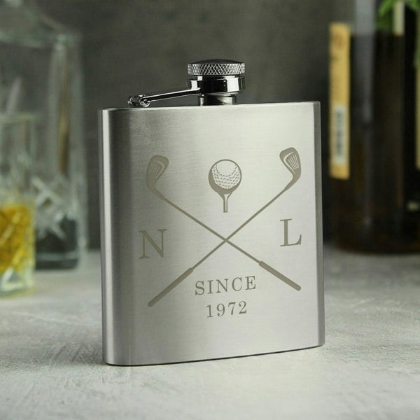 Personalised Memento Company Personalised Golf Hip Flask