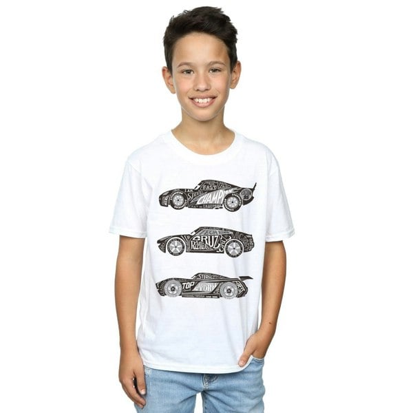 Disney Boys Cars Text Racers T-Shirt - White