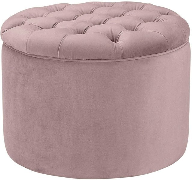 Furniture Edit Queen Mauve Velvet Storage Ottoman