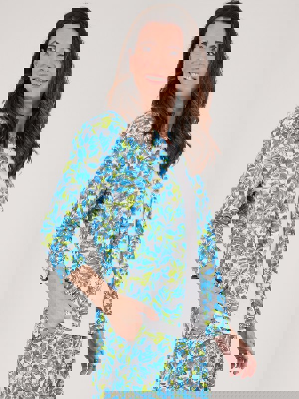 TIGI-Wear Floral All-over Print Cardigan