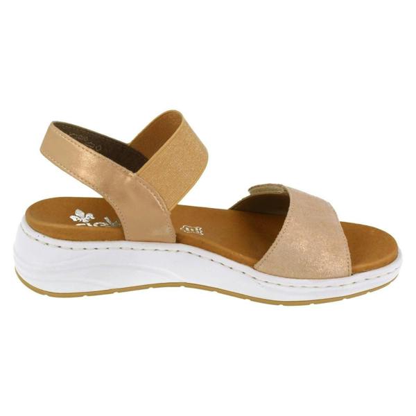 Rieker Ladies Rieker Wedge Heeled Strappy Sandals 64300