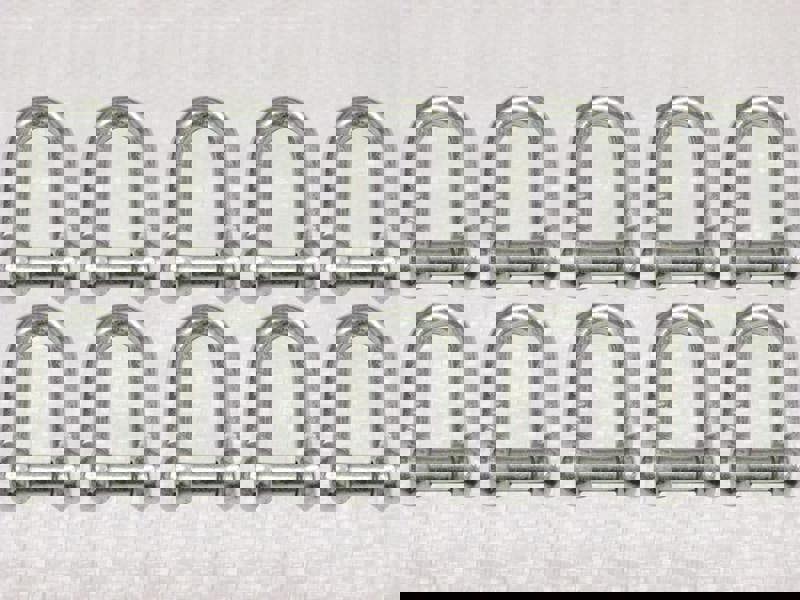 x10 12MM Galvanised Commercial Dee Shackles With Countersunk Pin - Chain Connect Caravan Flush