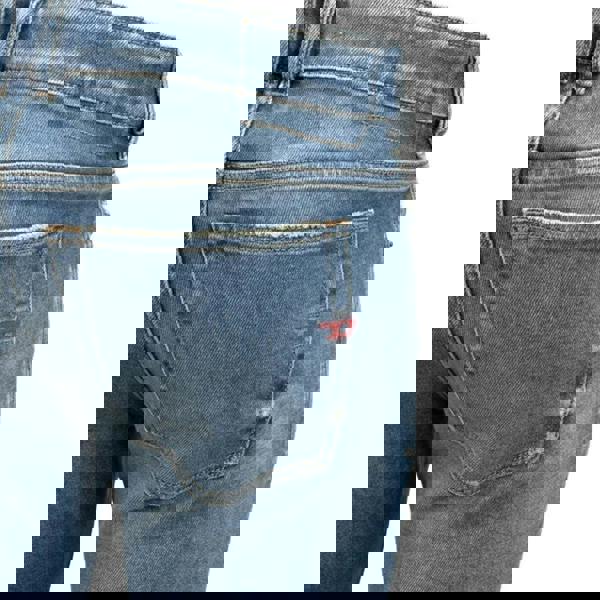 Diesel Mens Sleenker Skinny Jeans - Faded Blue - 