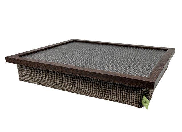 Made in the Mill Luxury Dogtooth Lap Tray With Bean Bag with Dogtooth Pattern Top
