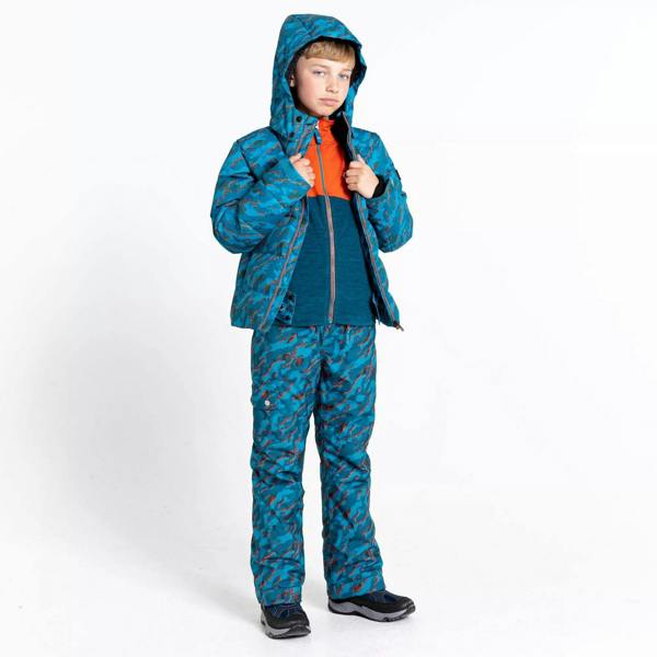 Dare 2B Boys All About Camo Ski Jacket - Fjord Blue - 