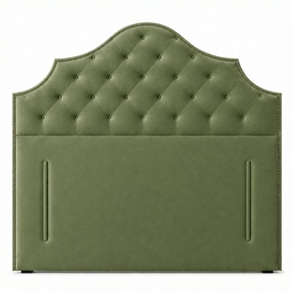 Great British Beds Dundee Headboard - Green Plush